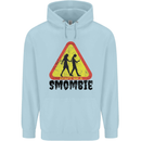 Smombie Antisocial Phone Smartphone Addict Mens 80% Cotton Hoodie Light Blue