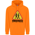 Smombie Antisocial Phone Smartphone Addict Mens 80% Cotton Hoodie Orange