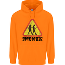 Smombie Antisocial Phone Smartphone Addict Mens 80% Cotton Hoodie Orange