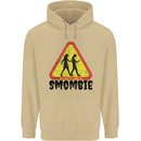 Smombie Antisocial Phone Smartphone Addict Mens 80% Cotton Hoodie Sand
