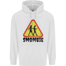 Smombie Antisocial Phone Smartphone Addict Mens 80% Cotton Hoodie White