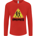 Smombie Antisocial Phone Smartphone Addict Mens Long Sleeve T-Shirt Red