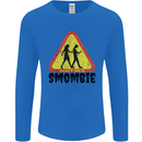 Smombie Antisocial Phone Smartphone Addict Mens Long Sleeve T-Shirt Royal Blue