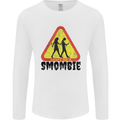 Smombie Antisocial Phone Smartphone Addict Mens Long Sleeve T-Shirt White
