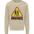 Smombie Antisocial Phone Smartphone Addict Mens Sweatshirt Jumper Sand