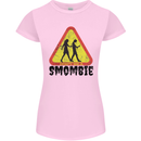 Smombie Antisocial Phone Smartphone Addict Womens Petite Cut T-Shirt Light Pink