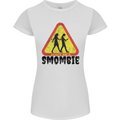 Smombie Antisocial Phone Smartphone Addict Womens Petite Cut T-Shirt White