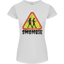 Smombie Antisocial Phone Smartphone Addict Womens Petite Cut T-Shirt White