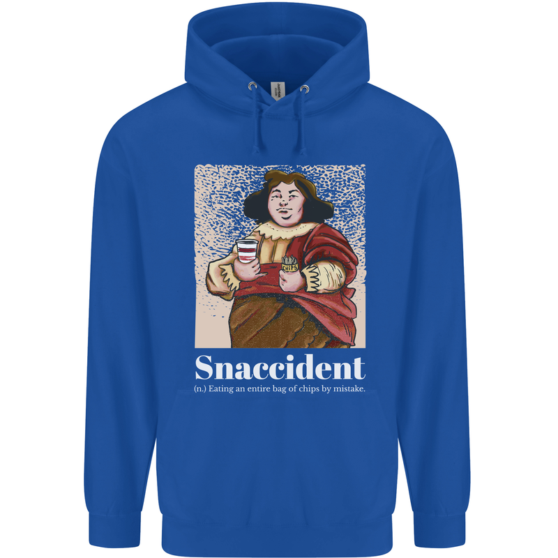 Snaccident Funny Diet  Junk FoodWeight Loss Childrens Kids Hoodie Royal Blue