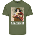 Snaccident Funny Diet  Junk FoodWeight Loss Mens Cotton T-Shirt Tee Top Military Green