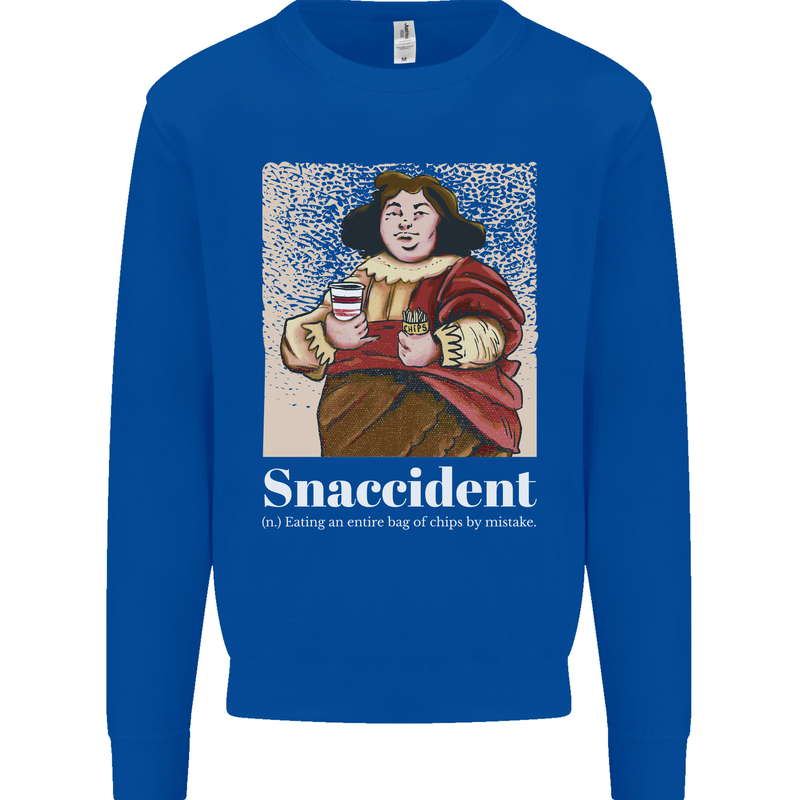Snaccident Funny Diet  Junk FoodWeight Loss Mens Sweatshirt Jumper Royal Blue