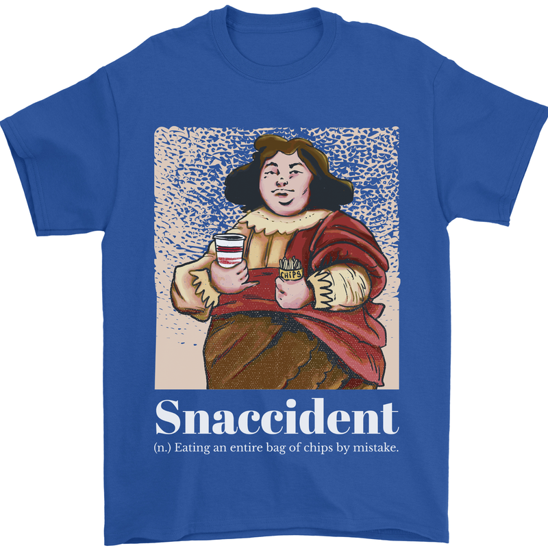 Snaccident Funny Diet  Junk FoodWeight Loss Mens T-Shirt 100% Cotton Royal Blue