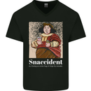 Snaccident Funny Diet  Junk FoodWeight Loss Mens V-Neck Cotton T-Shirt Black