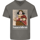 Snaccident Funny Diet  Junk FoodWeight Loss Mens V-Neck Cotton T-Shirt Charcoal