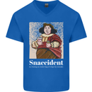 Snaccident Funny Diet  Junk FoodWeight Loss Mens V-Neck Cotton T-Shirt Royal Blue