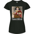 Snaccident Funny Diet  Junk FoodWeight Loss Womens Petite Cut T-Shirt Black