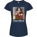 Snaccident Funny Diet  Junk FoodWeight Loss Womens Petite Cut T-Shirt Navy Blue