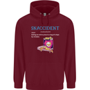 Snaccident Funny Food Pizza Diet Gym Fat Childrens Kids Hoodie Maroon