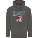 Snaccident Funny Food Pizza Diet Gym Fat Childrens Kids Hoodie Storm Grey