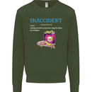 Snaccident Funny Food Pizza Diet Gym Fat Kids Sweatshirt Jumper Forest Green