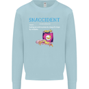 Snaccident Funny Food Pizza Diet Gym Fat Kids Sweatshirt Jumper Light Blue