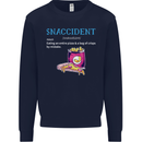 Snaccident Funny Food Pizza Diet Gym Fat Kids Sweatshirt Jumper Navy Blue