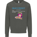 Snaccident Funny Food Pizza Diet Gym Fat Kids Sweatshirt Jumper Storm Grey