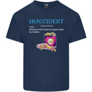 Snaccident Funny Food Pizza Diet Gym Fat Kids T-Shirt Childrens Navy Blue