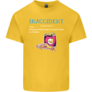 Snaccident Funny Food Pizza Diet Gym Fat Kids T-Shirt Childrens Yellow