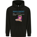 Snaccident Funny Food Pizza Diet Gym Fat Mens 80% Cotton Hoodie Black
