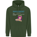 Snaccident Funny Food Pizza Diet Gym Fat Mens 80% Cotton Hoodie Forest Green