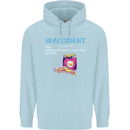 Snaccident Funny Food Pizza Diet Gym Fat Mens 80% Cotton Hoodie Light Blue