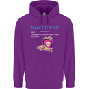 Snaccident Funny Food Pizza Diet Gym Fat Mens 80% Cotton Hoodie Purple