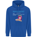 Snaccident Funny Food Pizza Diet Gym Fat Mens 80% Cotton Hoodie Royal Blue