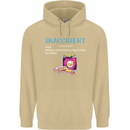 Snaccident Funny Food Pizza Diet Gym Fat Mens 80% Cotton Hoodie Sand