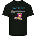 Snaccident Funny Food Pizza Diet Gym Fat Mens Cotton T-Shirt Tee Top Black