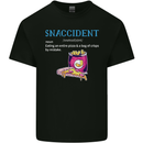 Snaccident Funny Food Pizza Diet Gym Fat Mens Cotton T-Shirt Tee Top Black