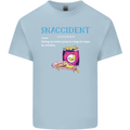 Snaccident Funny Food Pizza Diet Gym Fat Mens Cotton T-Shirt Tee Top Light Blue