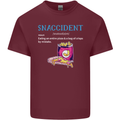 Snaccident Funny Food Pizza Diet Gym Fat Mens Cotton T-Shirt Tee Top Maroon