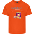 Snaccident Funny Food Pizza Diet Gym Fat Mens Cotton T-Shirt Tee Top Orange