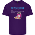 Snaccident Funny Food Pizza Diet Gym Fat Mens Cotton T-Shirt Tee Top Purple