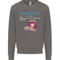 Snaccident Funny Food Pizza Diet Gym Fat Mens Sweatshirt Jumper Charcoal