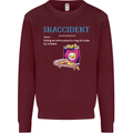 Snaccident Funny Food Pizza Diet Gym Fat Mens Sweatshirt Jumper Maroon