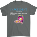 Snaccident Funny Food Pizza Diet Gym Fat Mens T-Shirt Cotton Gildan Charcoal