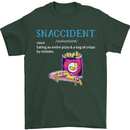 Snaccident Funny Food Pizza Diet Gym Fat Mens T-Shirt Cotton Gildan Forest Green
