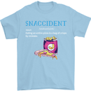 Snaccident Funny Food Pizza Diet Gym Fat Mens T-Shirt Cotton Gildan Light Blue