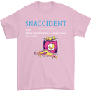 Snaccident Funny Food Pizza Diet Gym Fat Mens T-Shirt Cotton Gildan Light Pink