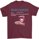 Snaccident Funny Food Pizza Diet Gym Fat Mens T-Shirt Cotton Gildan Maroon