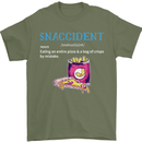 Snaccident Funny Food Pizza Diet Gym Fat Mens T-Shirt Cotton Gildan Military Green