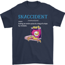 Snaccident Funny Food Pizza Diet Gym Fat Mens T-Shirt Cotton Gildan Navy Blue